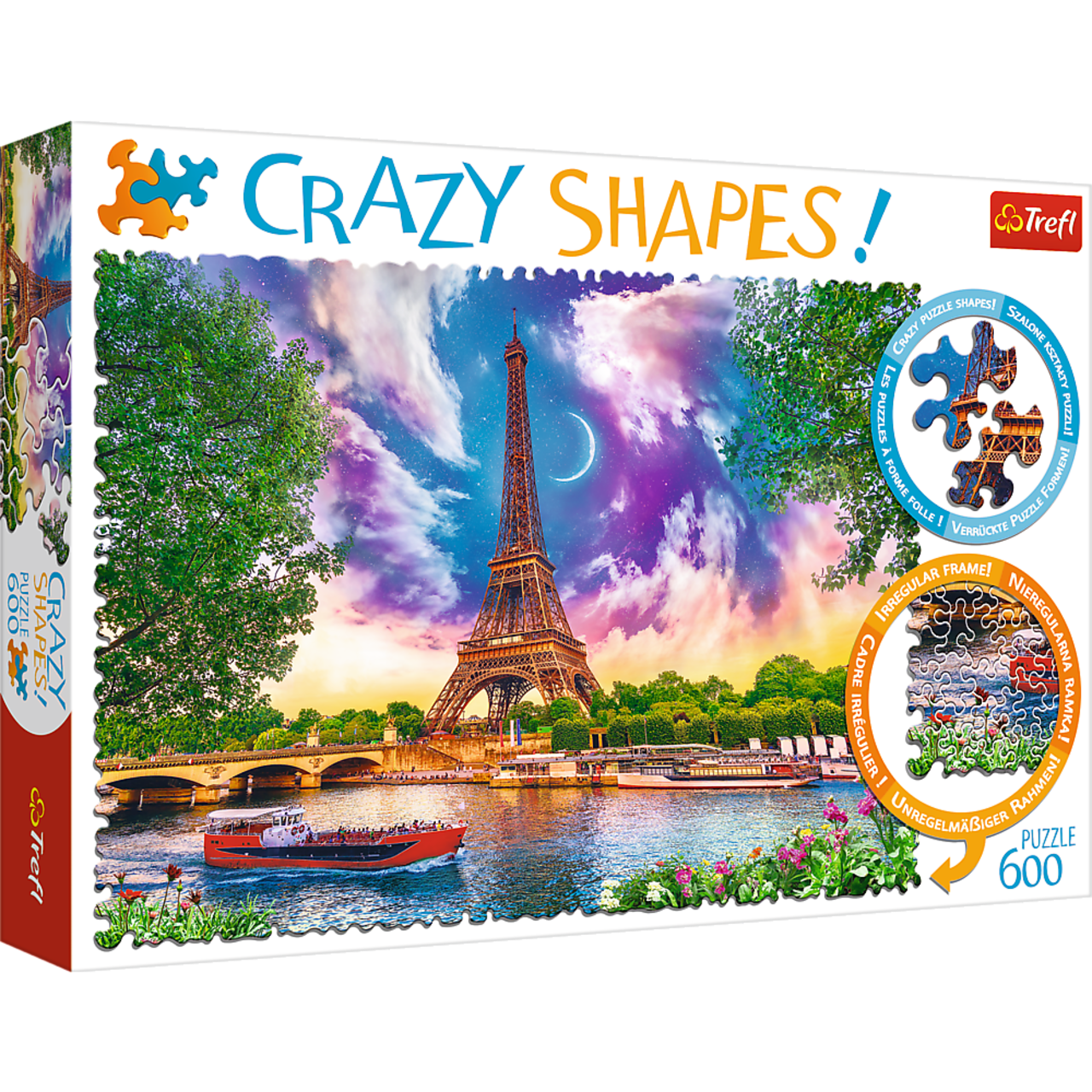 Crazy Shape 600 Piece Jigsaw Puzzles Sky Over Paris Puzzle of